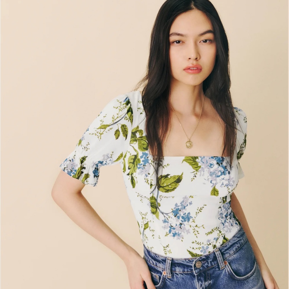 Reformation Constance Top in Riviera *NEW*